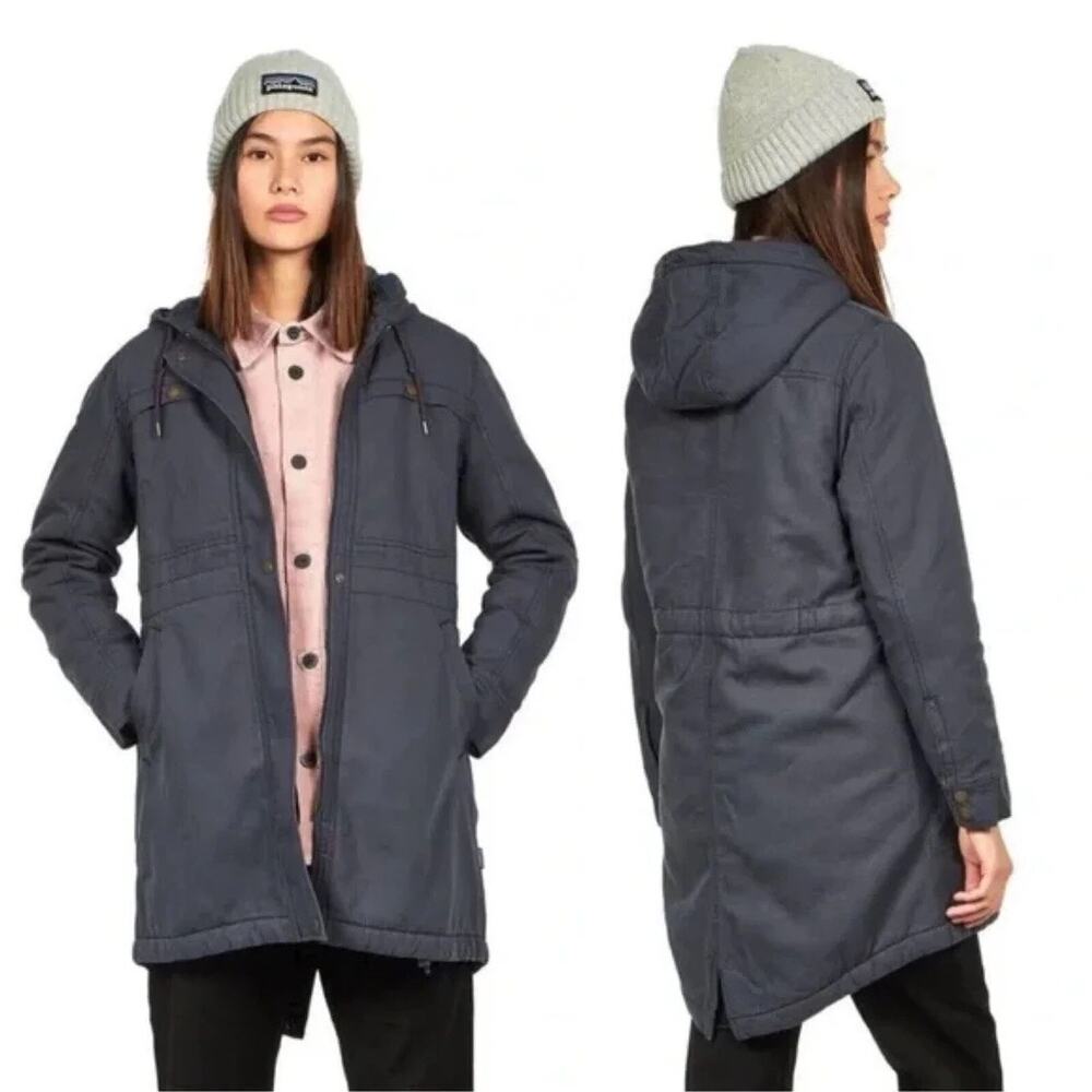 Patagonia Prairie Dawn Parka Sherpa Lined Hooded Coat Womens L RARE Gorpcore - Picture 4 of 16